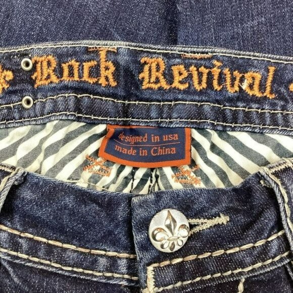 Rock Revival Julie Womens Distressed Capri Jeans Size 29 Blue Denim - Picture 7 of 12